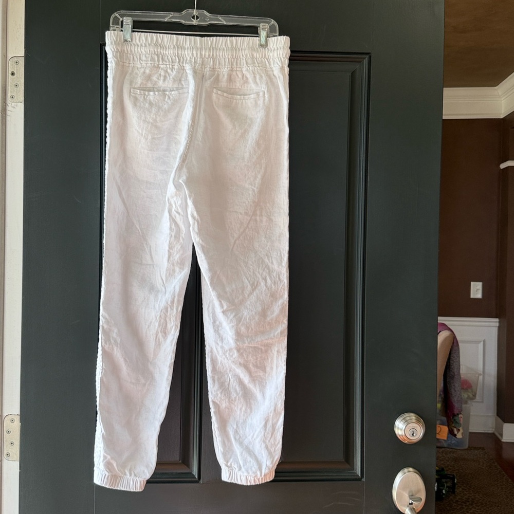 Athleta Cabo White Linen Pull-On Jogger 
Pants Size 4 - Picture 10 of 14